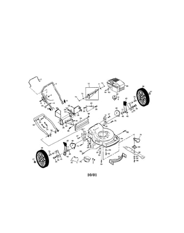 Power propelled rotary mower