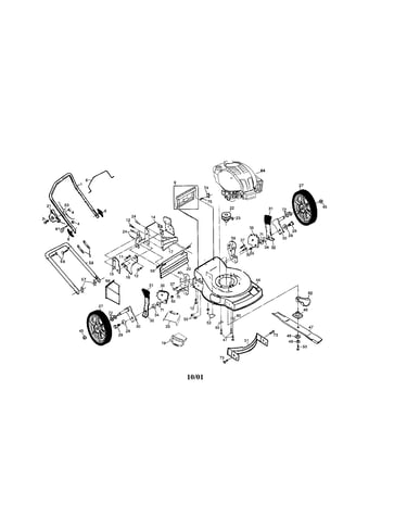 Power propelled rotary mower