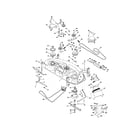 Poulan DPR22H46STB mower deck diagram