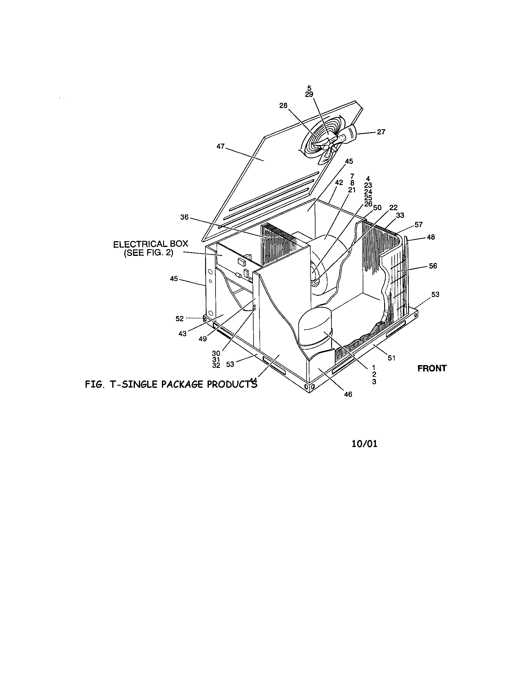 Top and side panels/fan, blades
