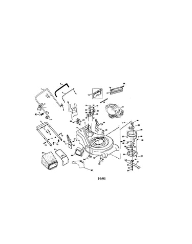 Rear bagger rotary lawn mower