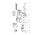 Eureka 4386AT-1 motor/cover diagram