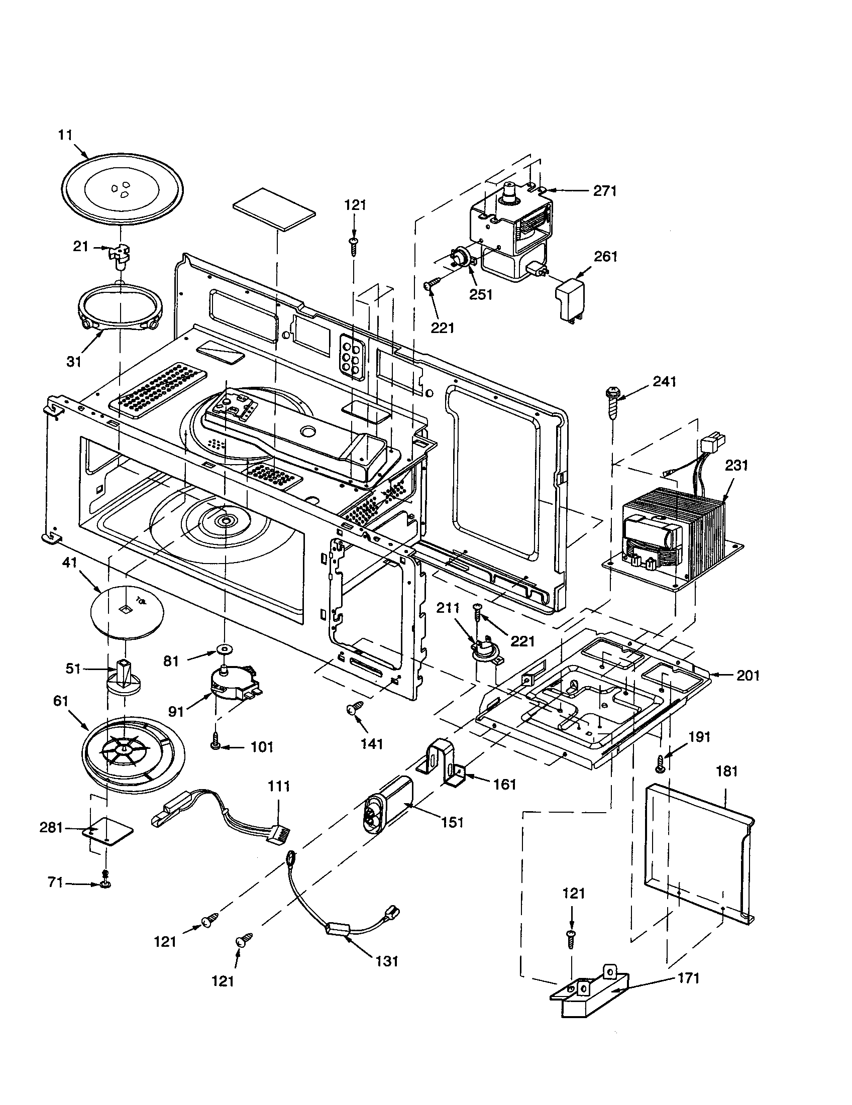 MAGNETRON/TRANSFORMER/TURNTABLE