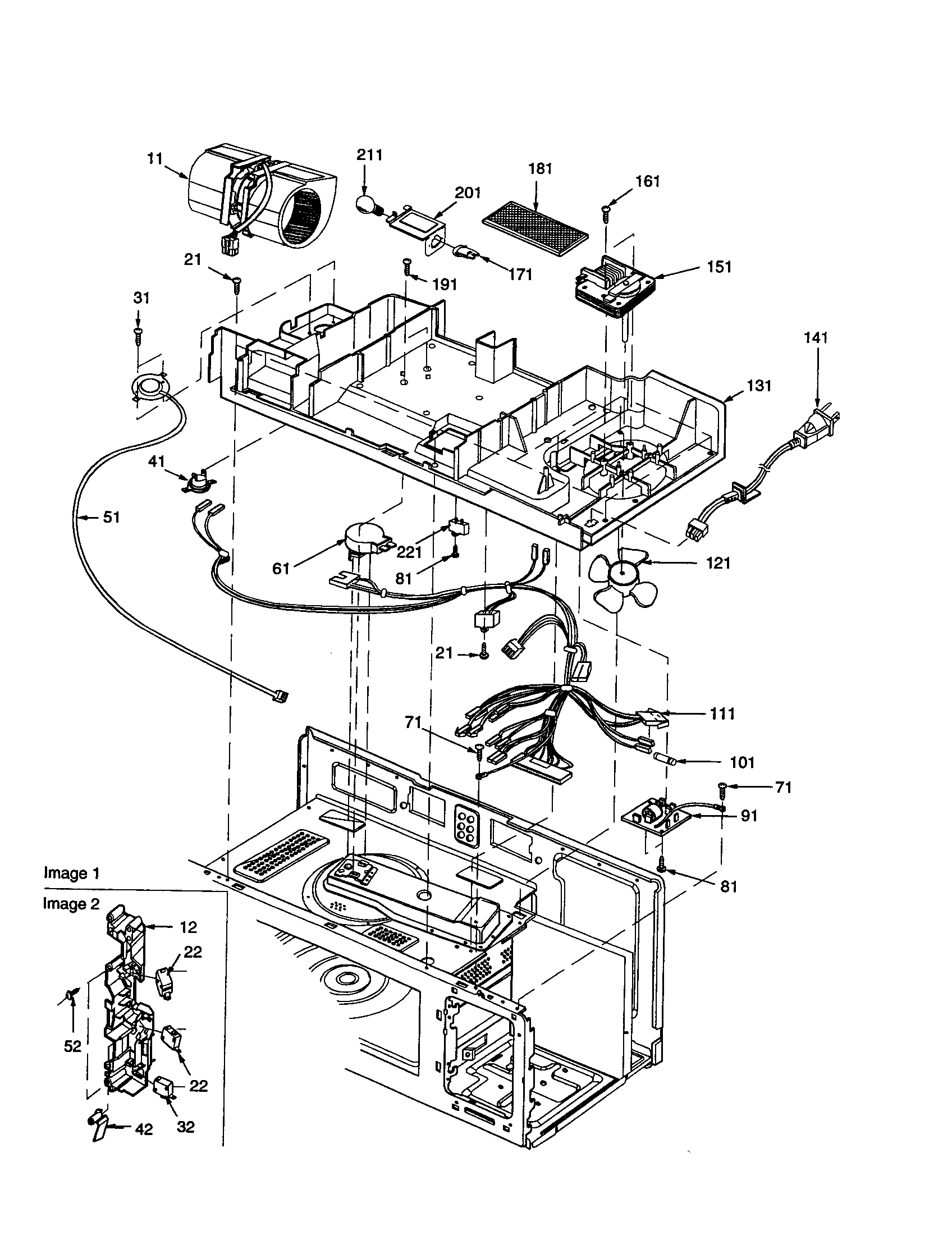 BLOWER MOTOR/AIR DUCT/LATCH