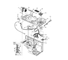 Amana MVH350E-P1323206M blower motor/air duct/latch diagram