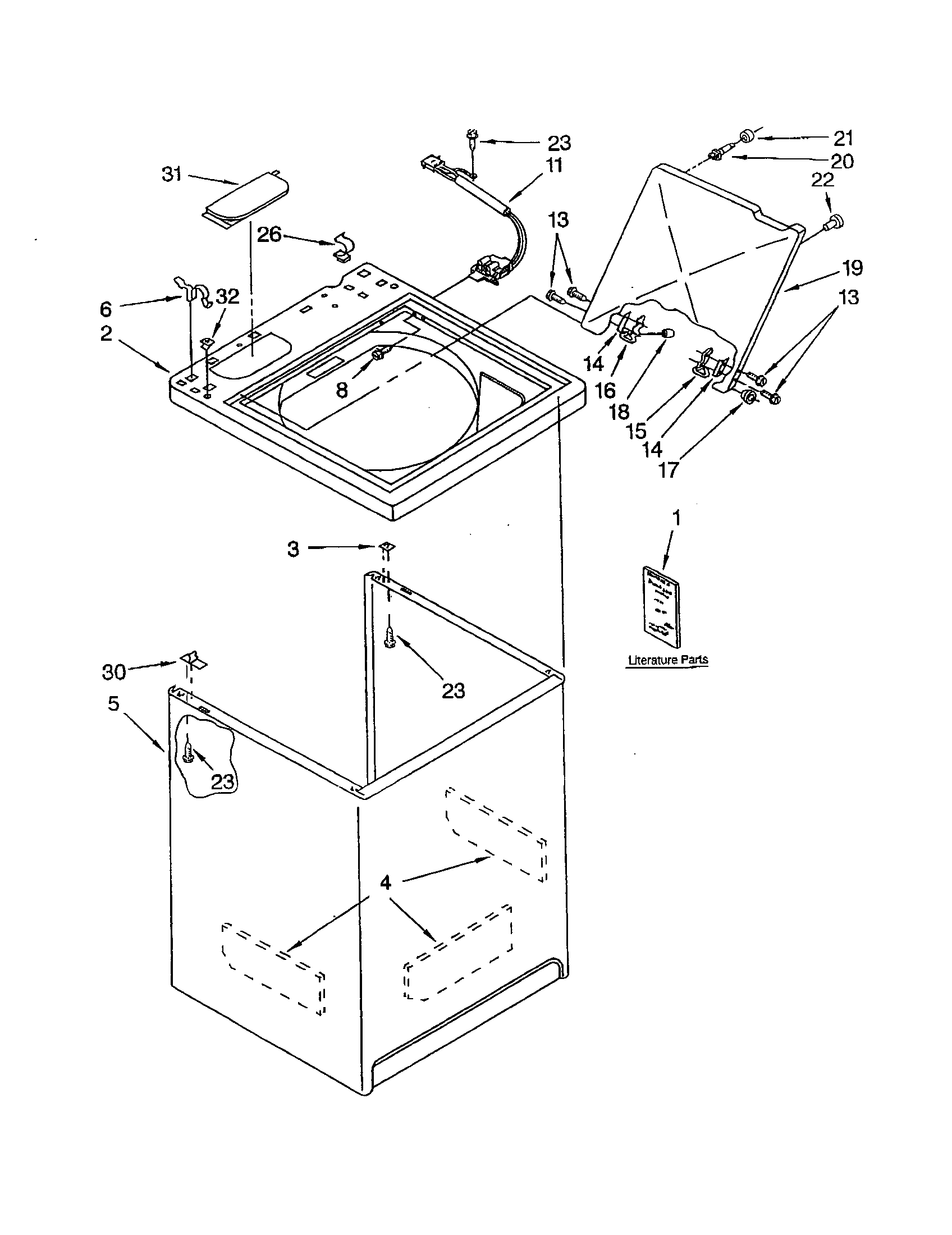 Top and cabinet
