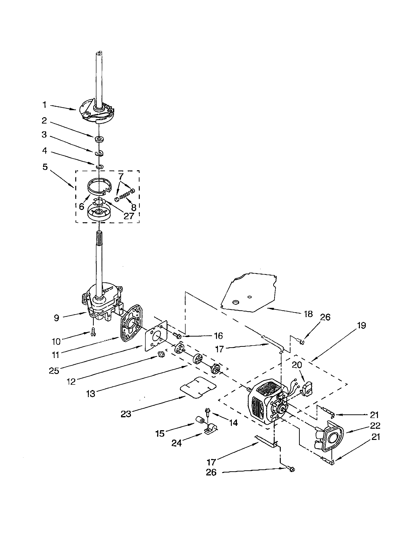 Brake/clutch/gearcase/motor/pump