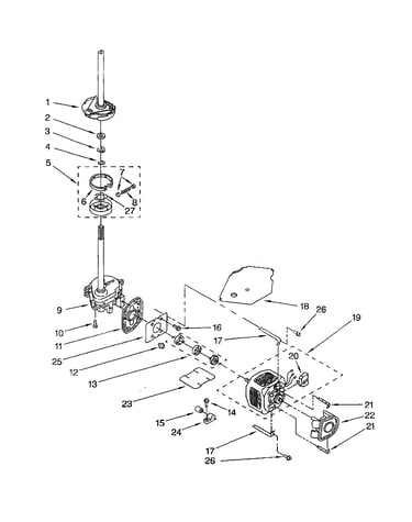 Brake/clutch/gearcase/motor/pump
