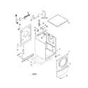 Kenmore 11042834200 top and cabinet diagram