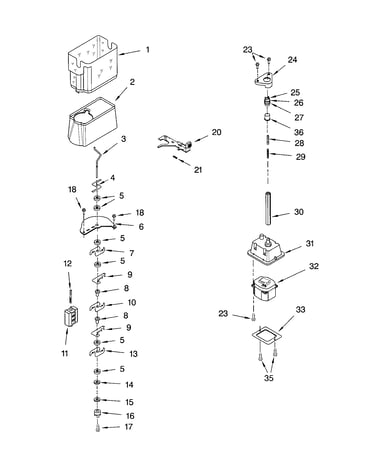 Motor and ice container