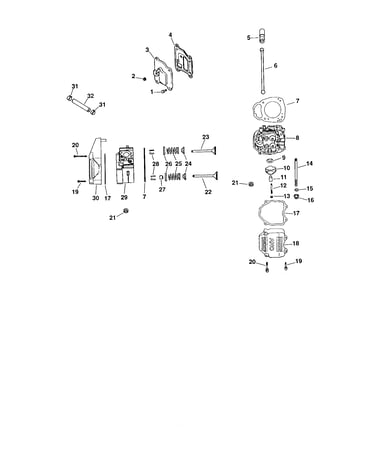 Head/valve/breather