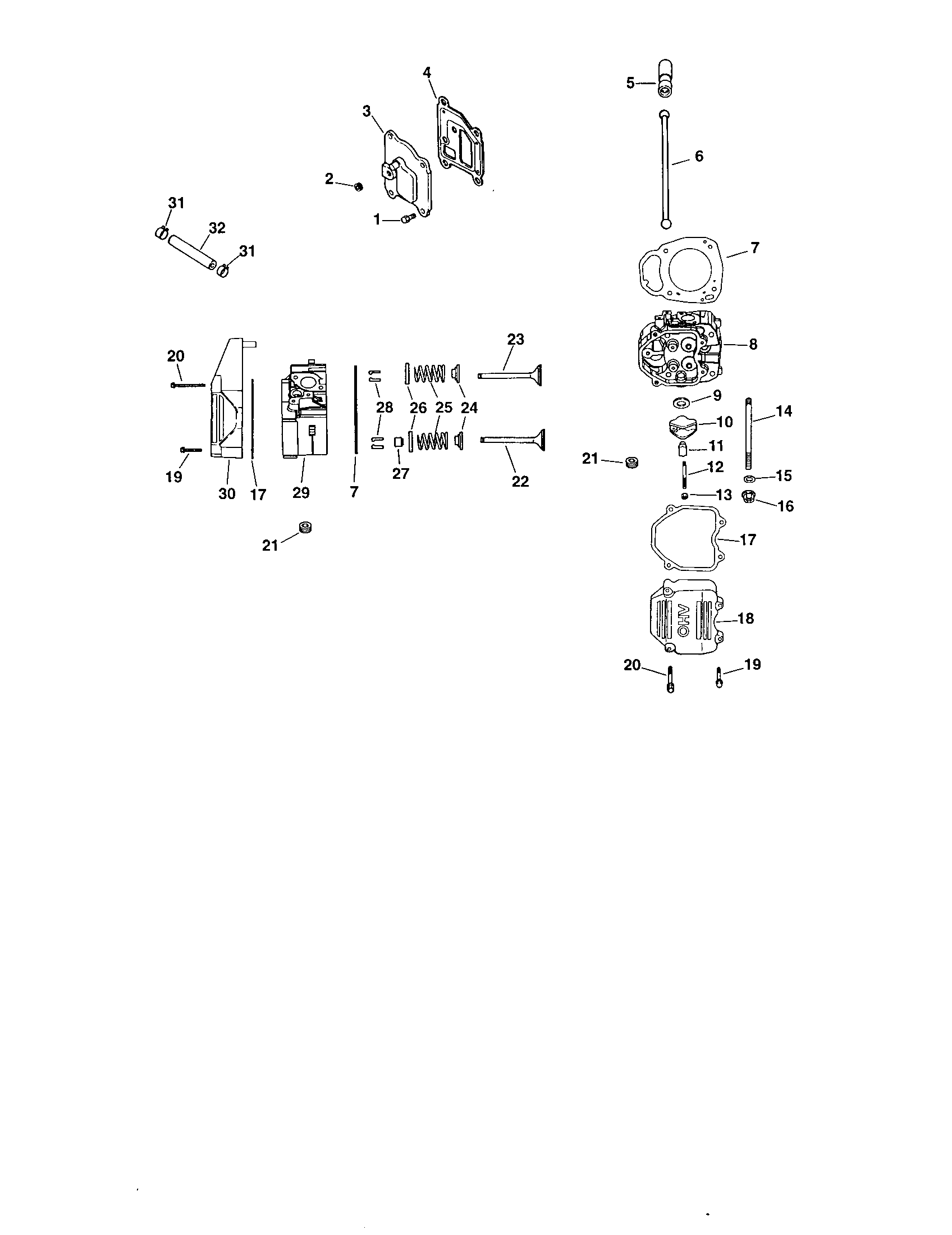 Head/valve/breather