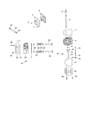 Head/valve/breather