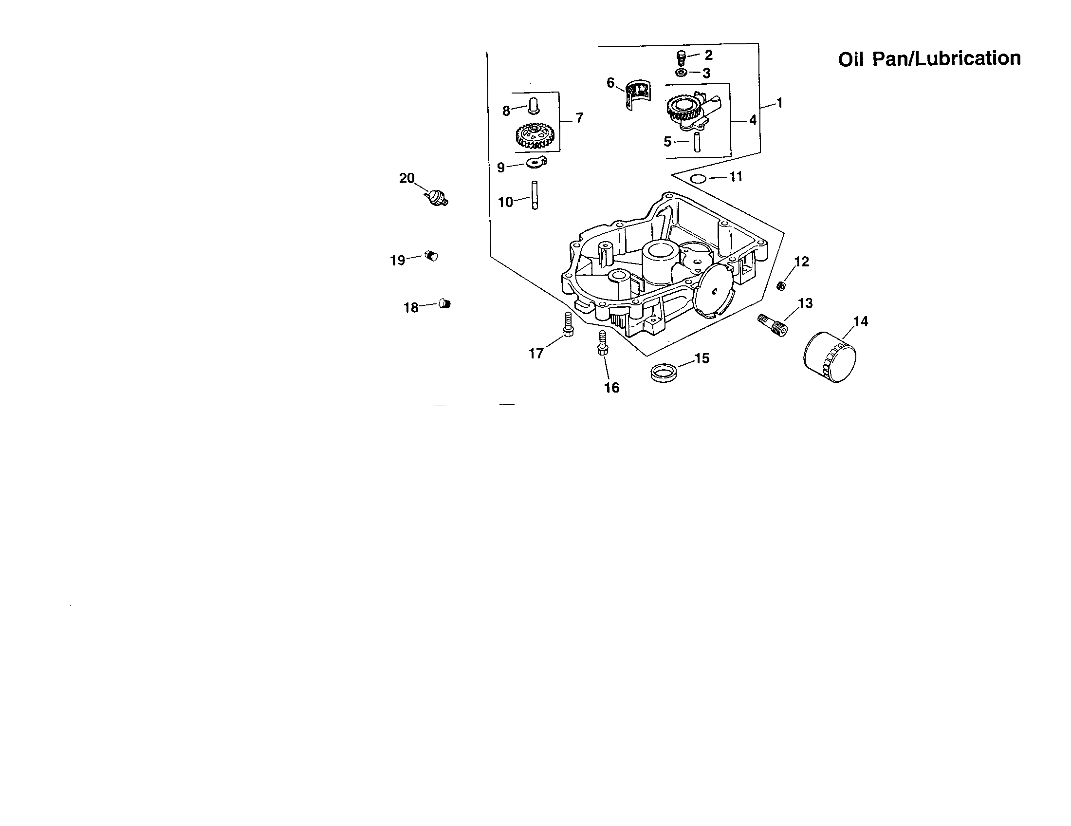 Oil pan/lubrication