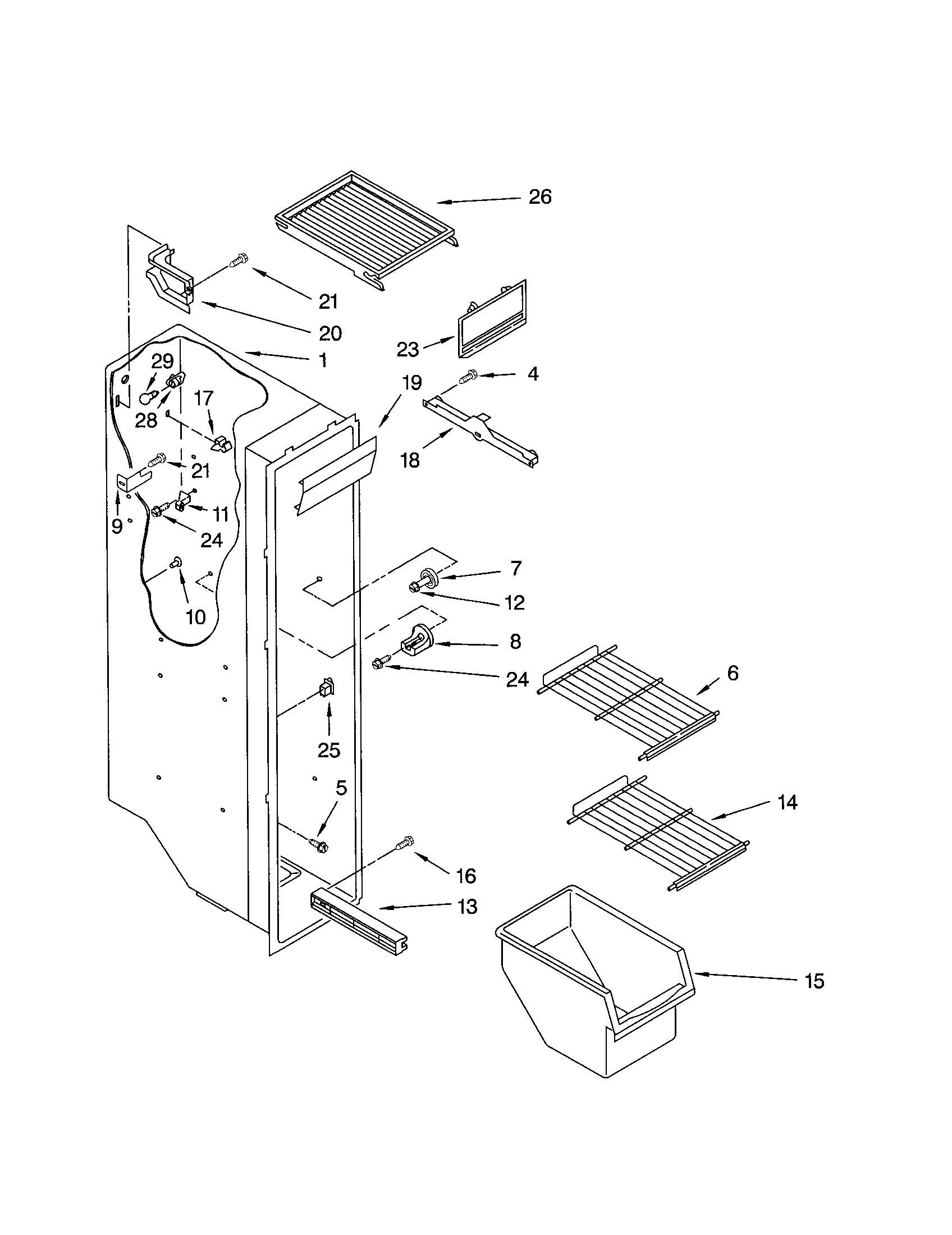 Freezer liner