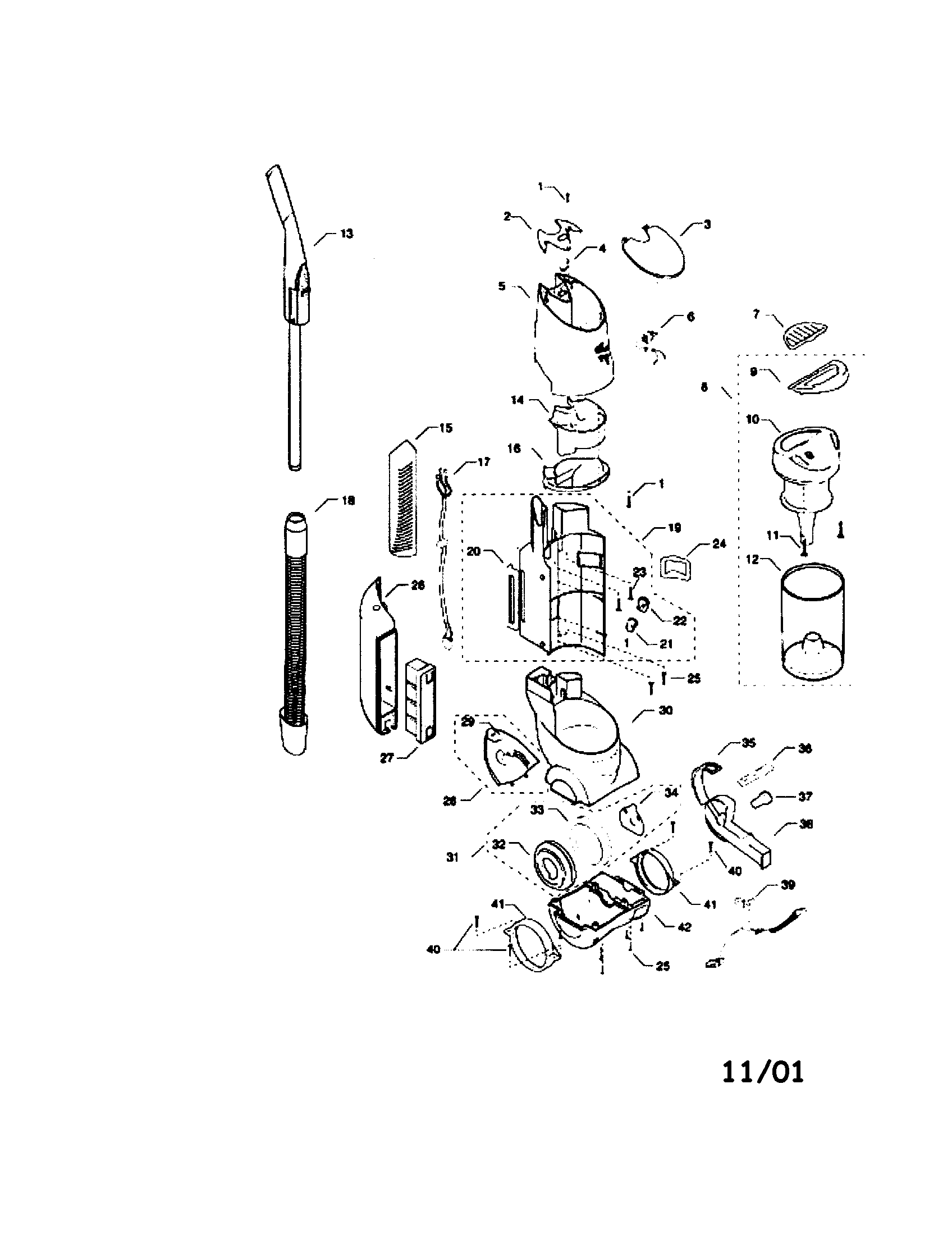 Motor/hose/case