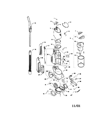 Motor/hose/case