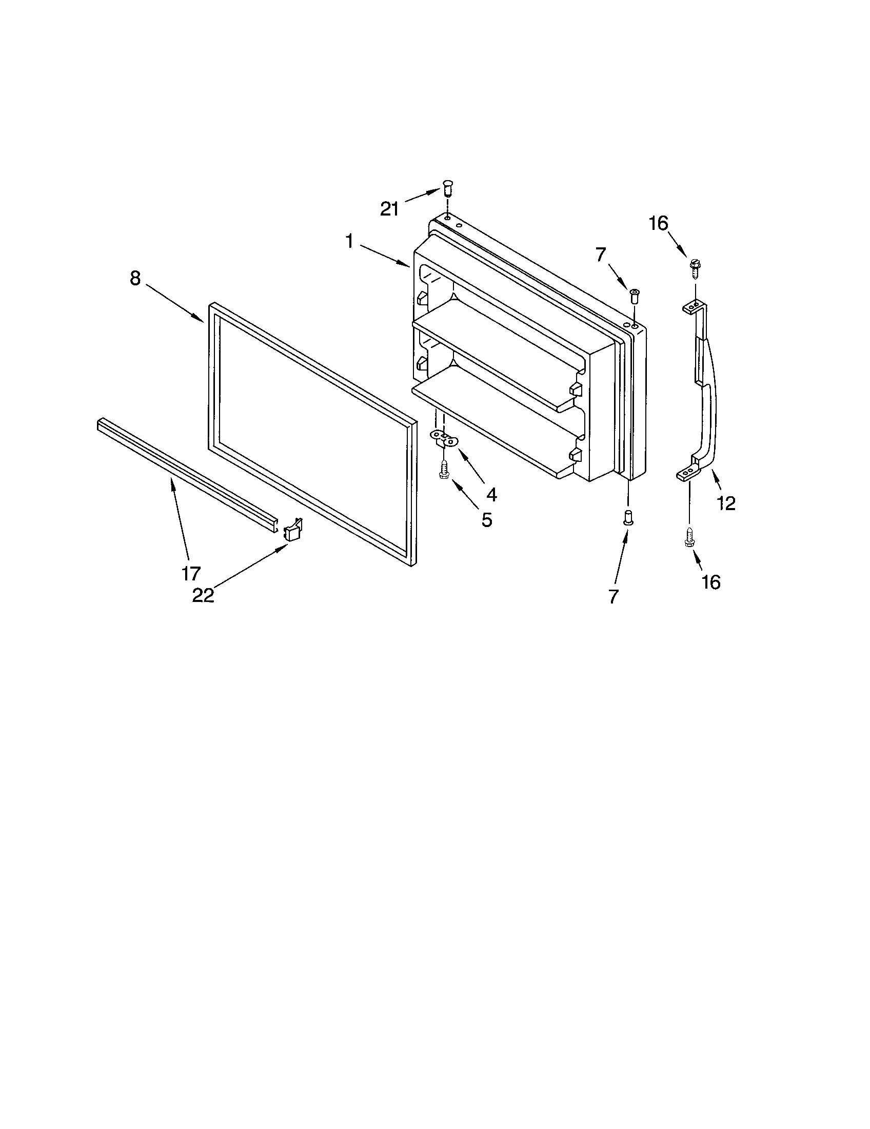 Freezer door