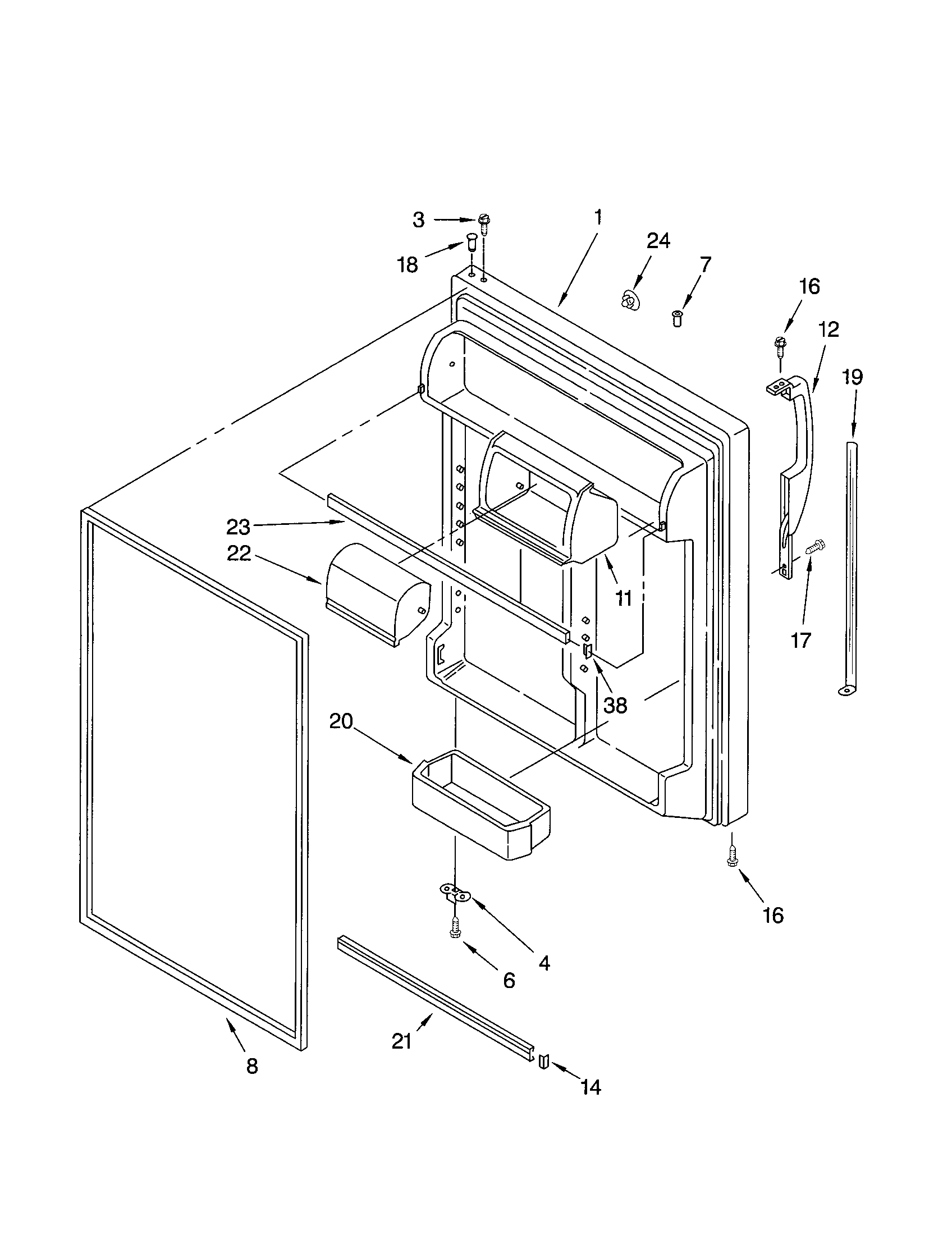 Refrigerator door