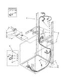 Dryer support and washer harness