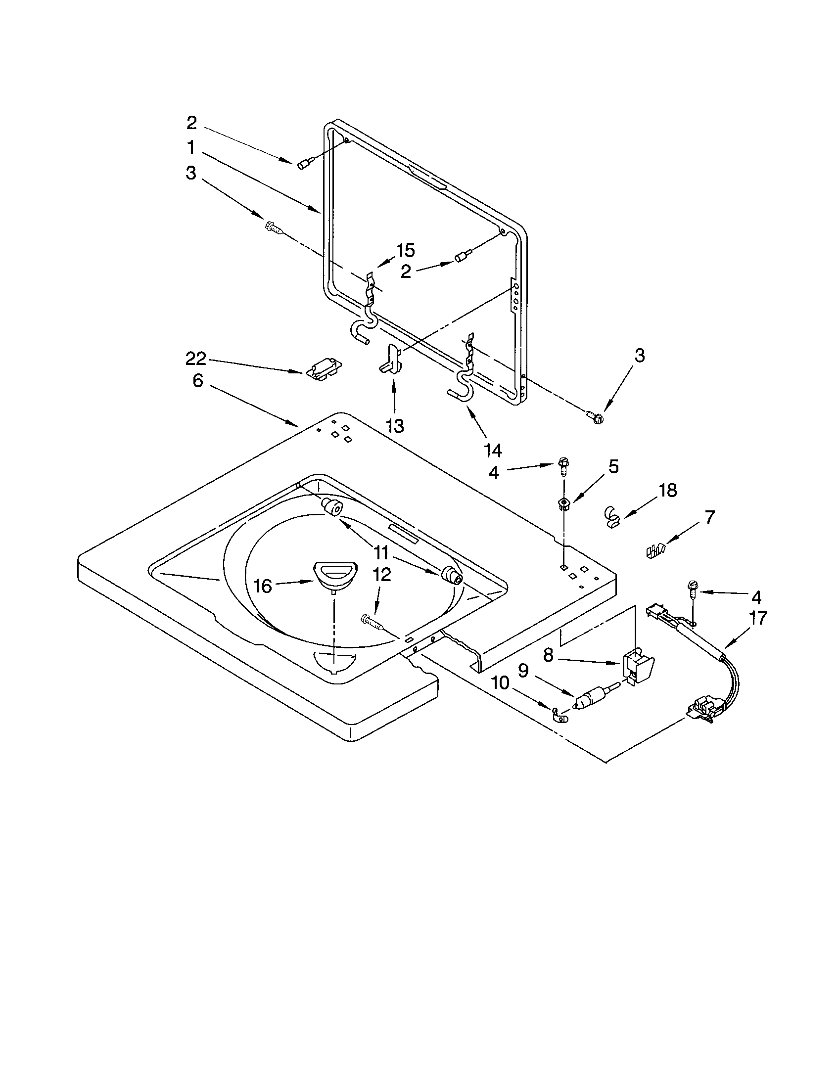 WASHER TOP AND LID