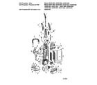 Hoover U6423-900 handle, housing, and motor diagram
