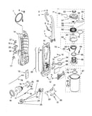 Dust compartment and motor