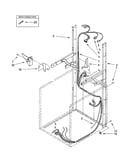 Dryer support and washer harness