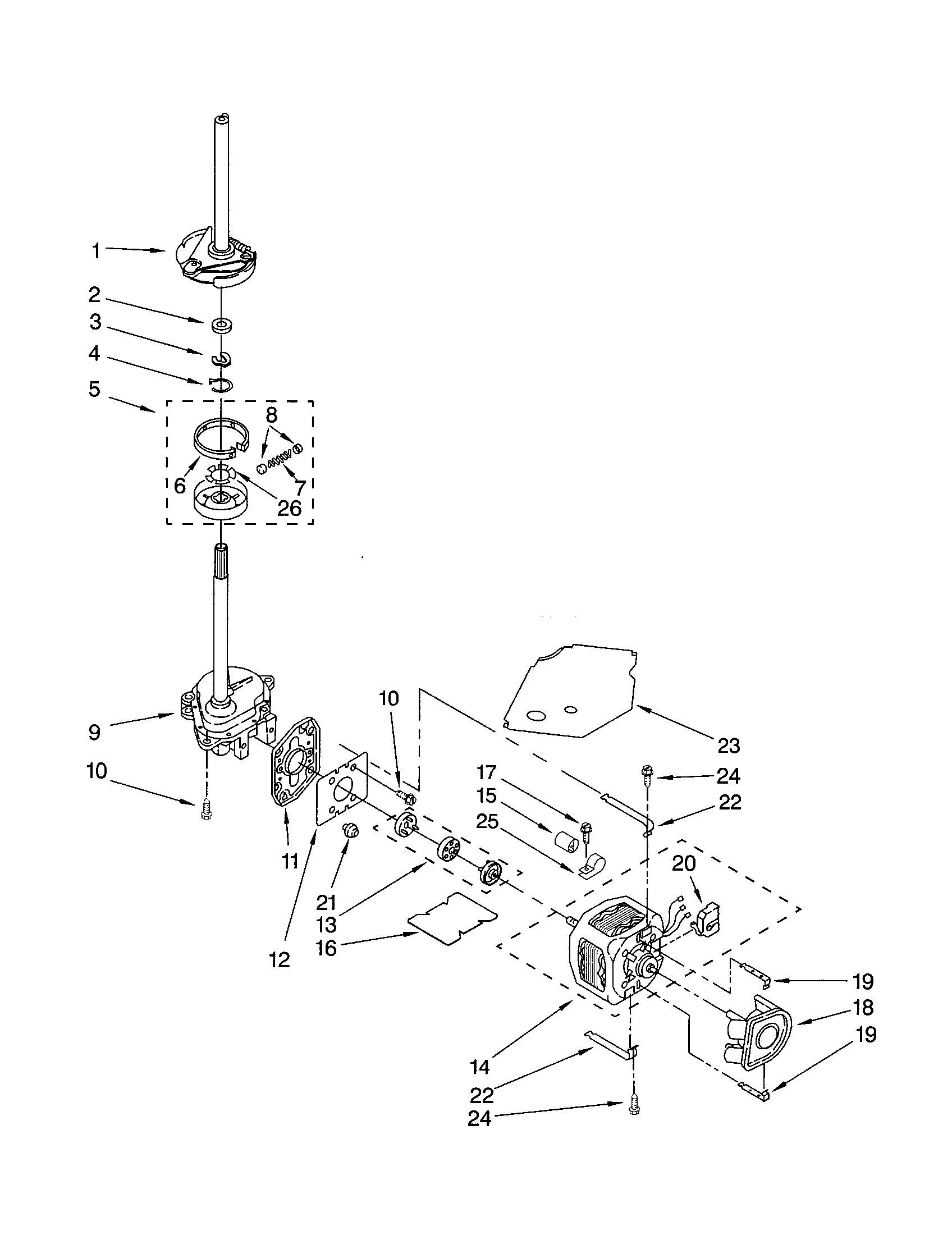 Brake/clutch/gearcase/motor/pump