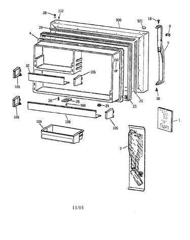 Freezer door