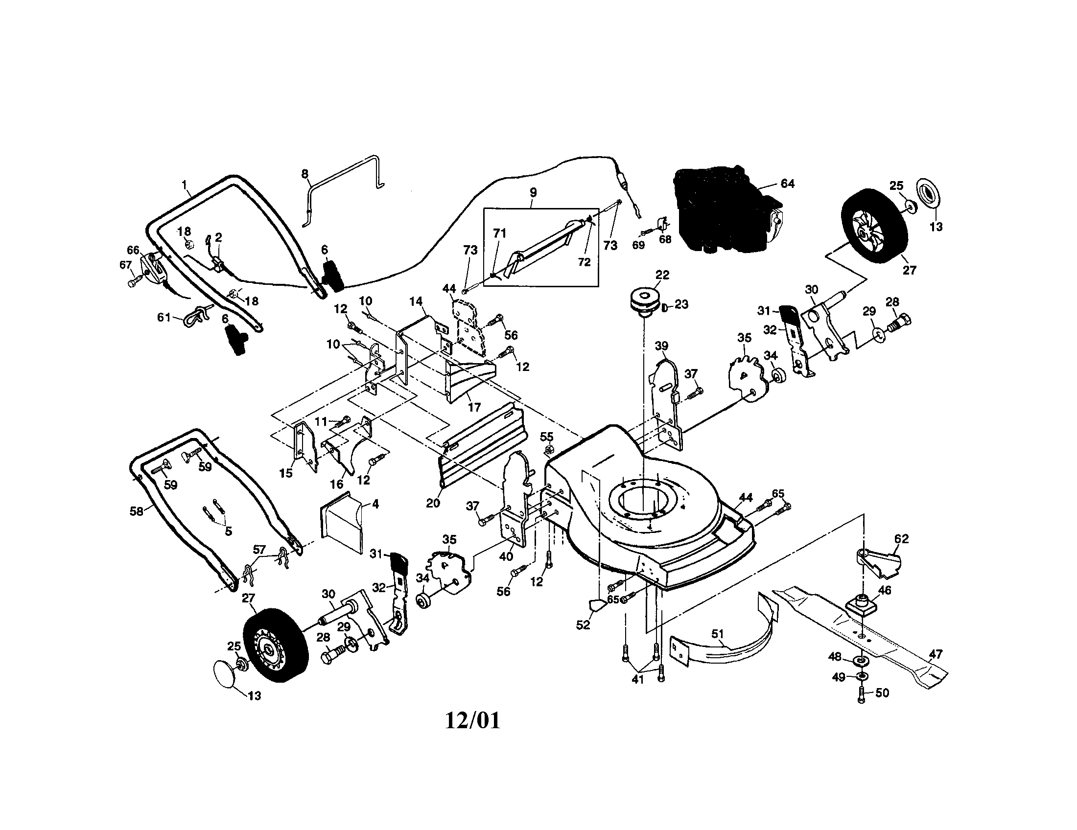Rotary lawn mower