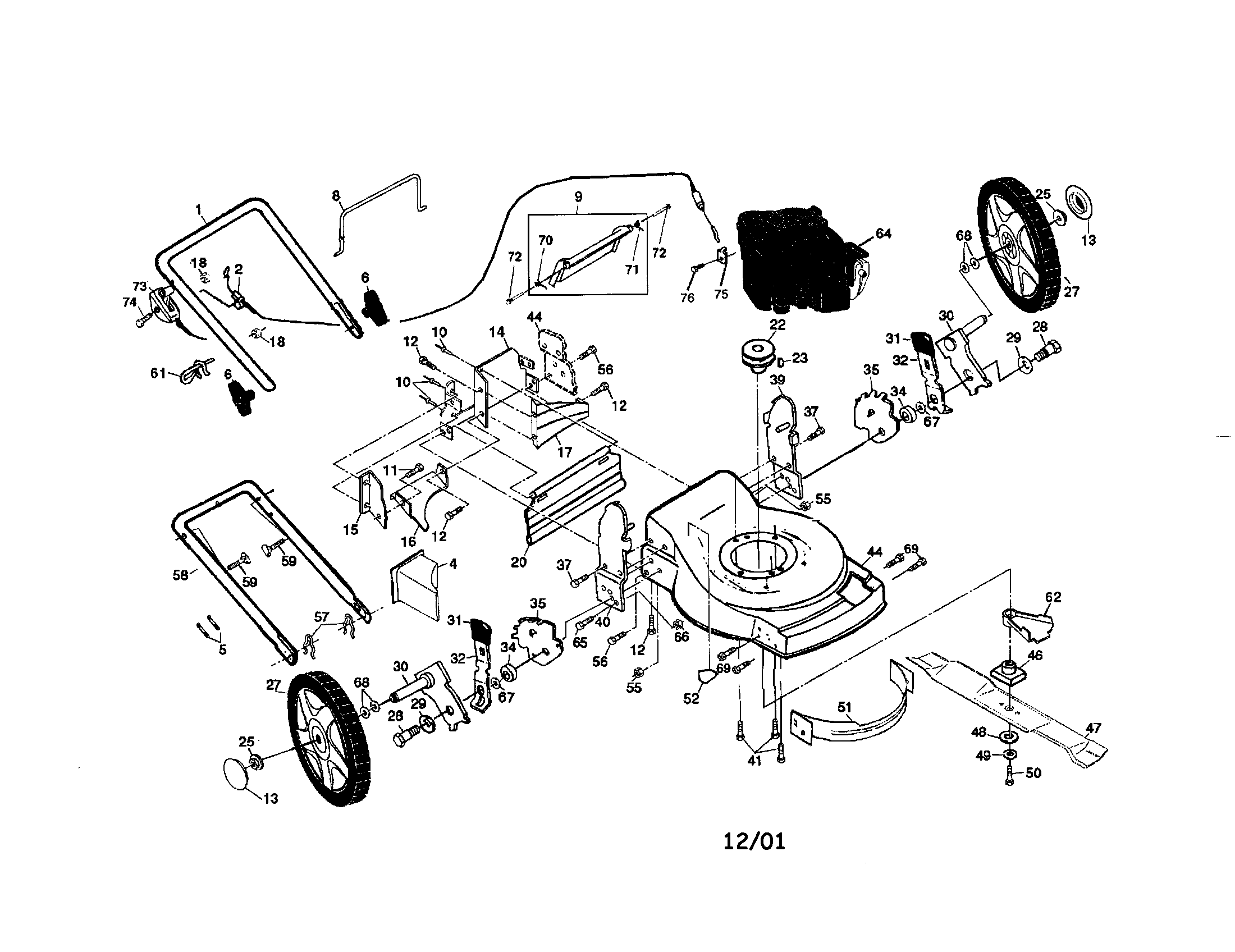 Rotary lawn mower