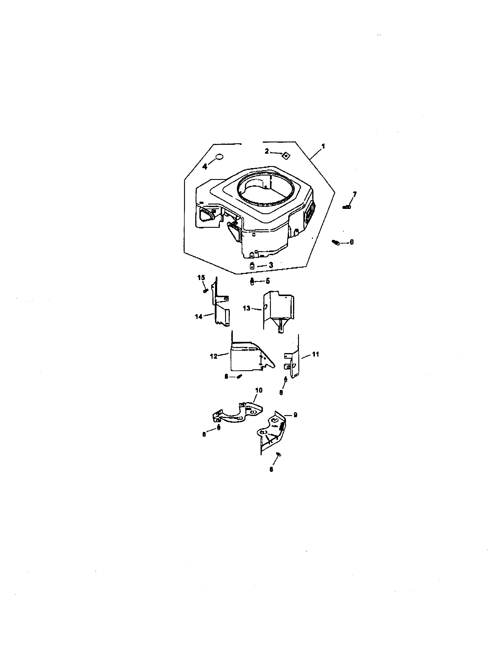 Blower housing and baffles