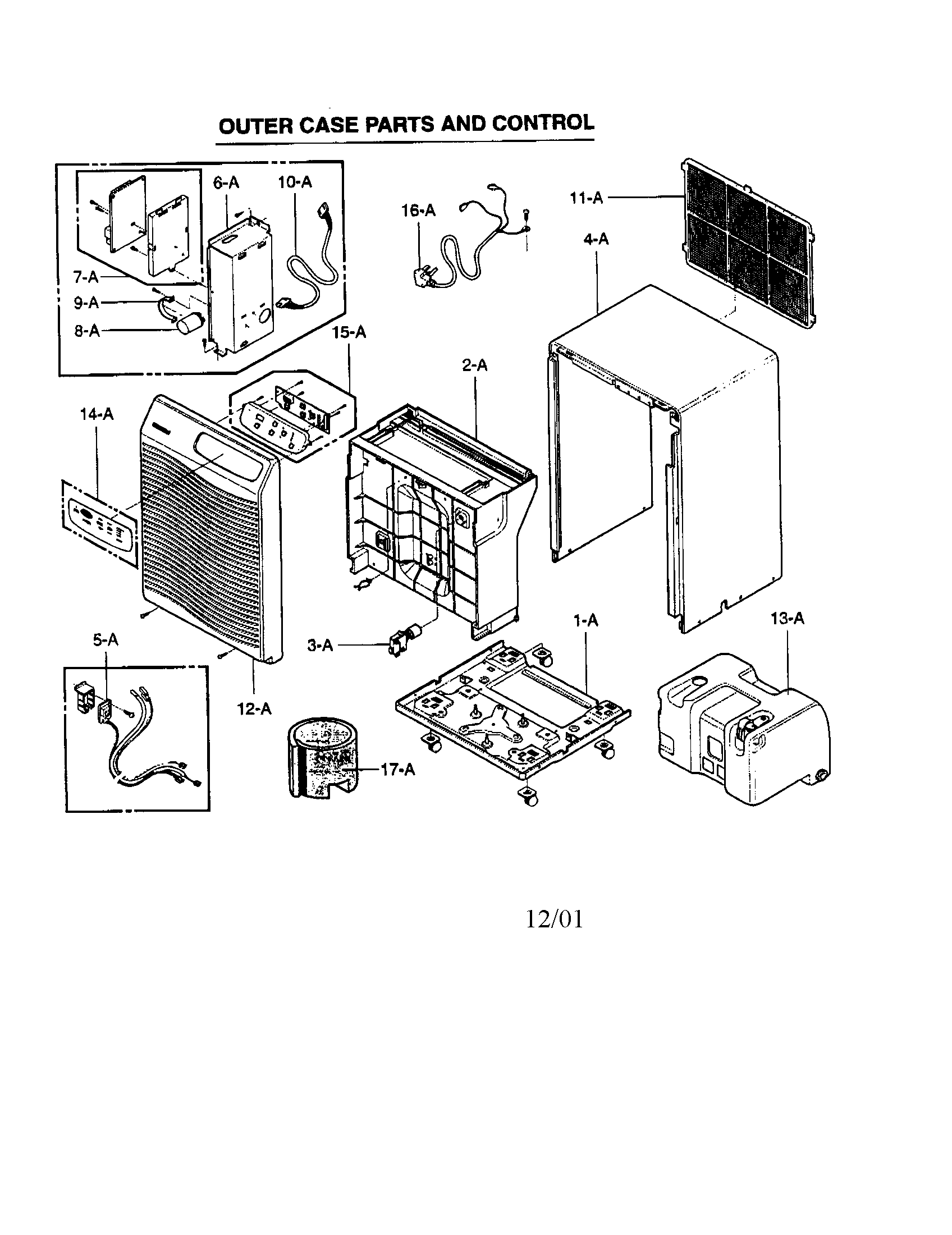 Outer case and control