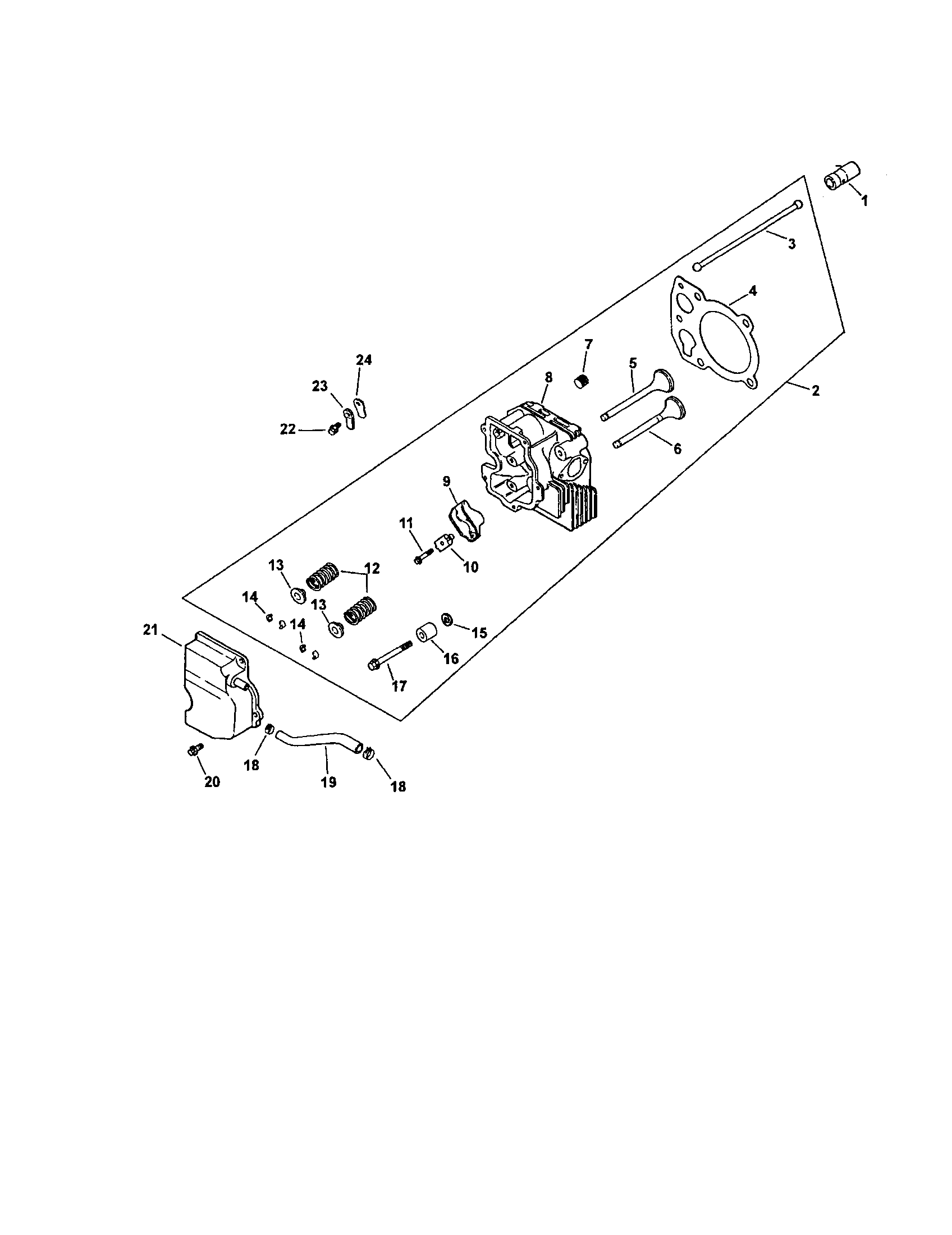 CYLINDER HEAD, VALVE AND BREATHER