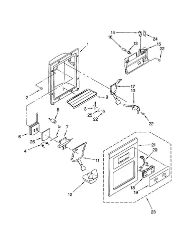 Dispenser front