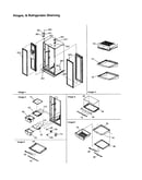Hinges and refrigerator shelving