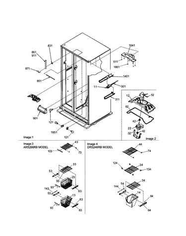 Freezer shelving/filter/fan motor