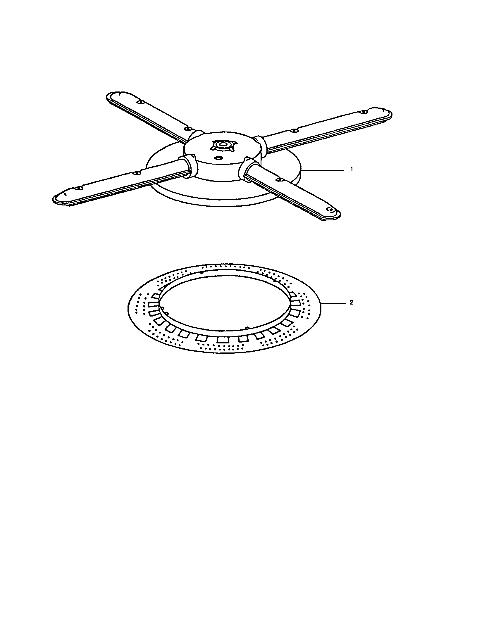 LOWER WASH ARM AND STRAINER