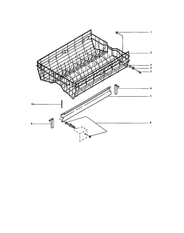 Upper rack and track unit