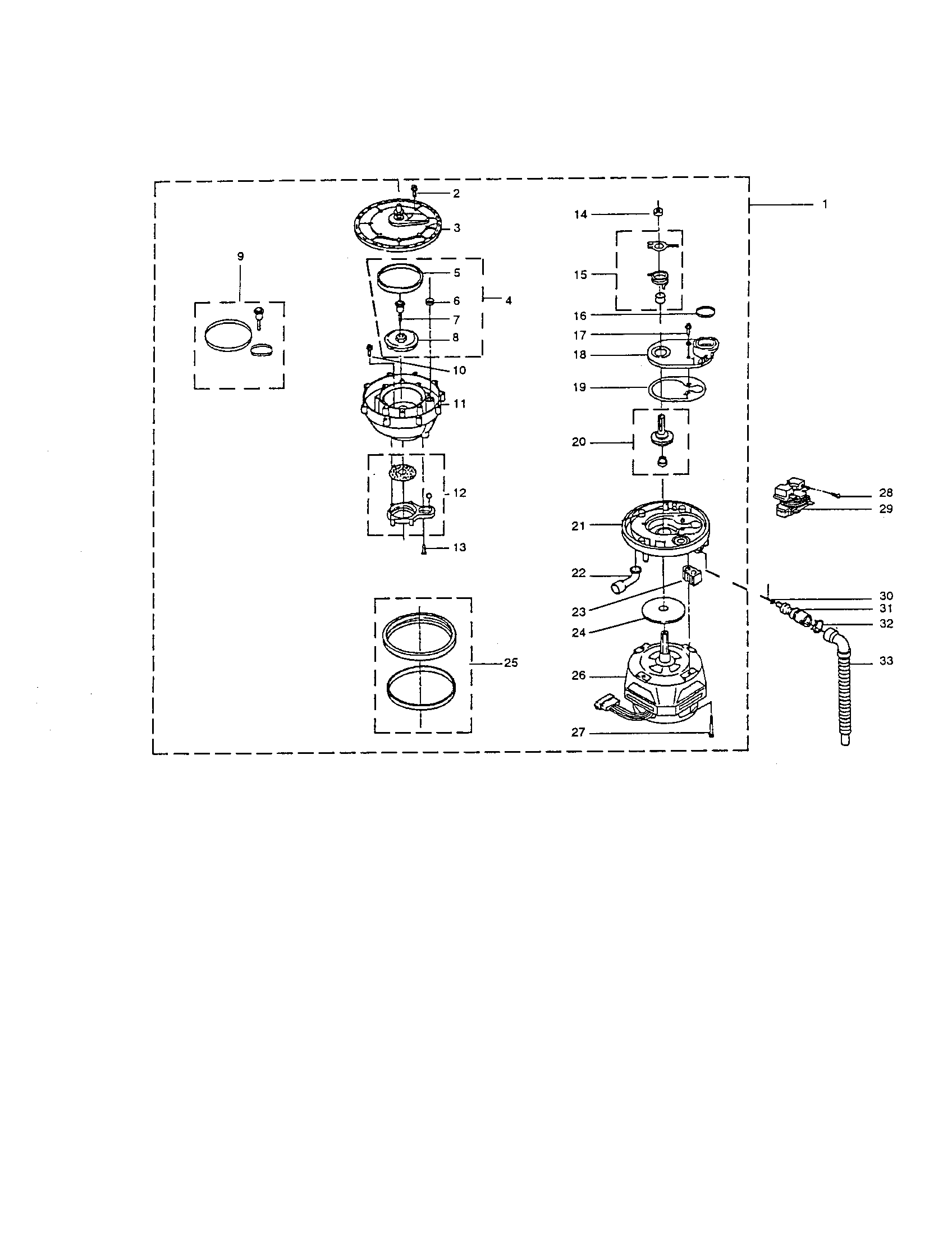 WASH AND DISPOSER/DRAIN PUMP UNIT