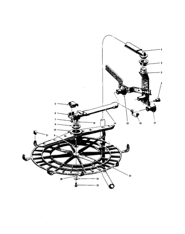 Upper wash/rinse unit
