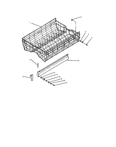 Upper rack and track