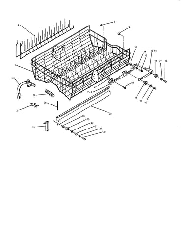 Upper rack and track
