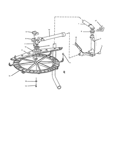 Upper wash/rinse unit