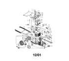Hoover S3646-020 main body/motor/brake pad diagram