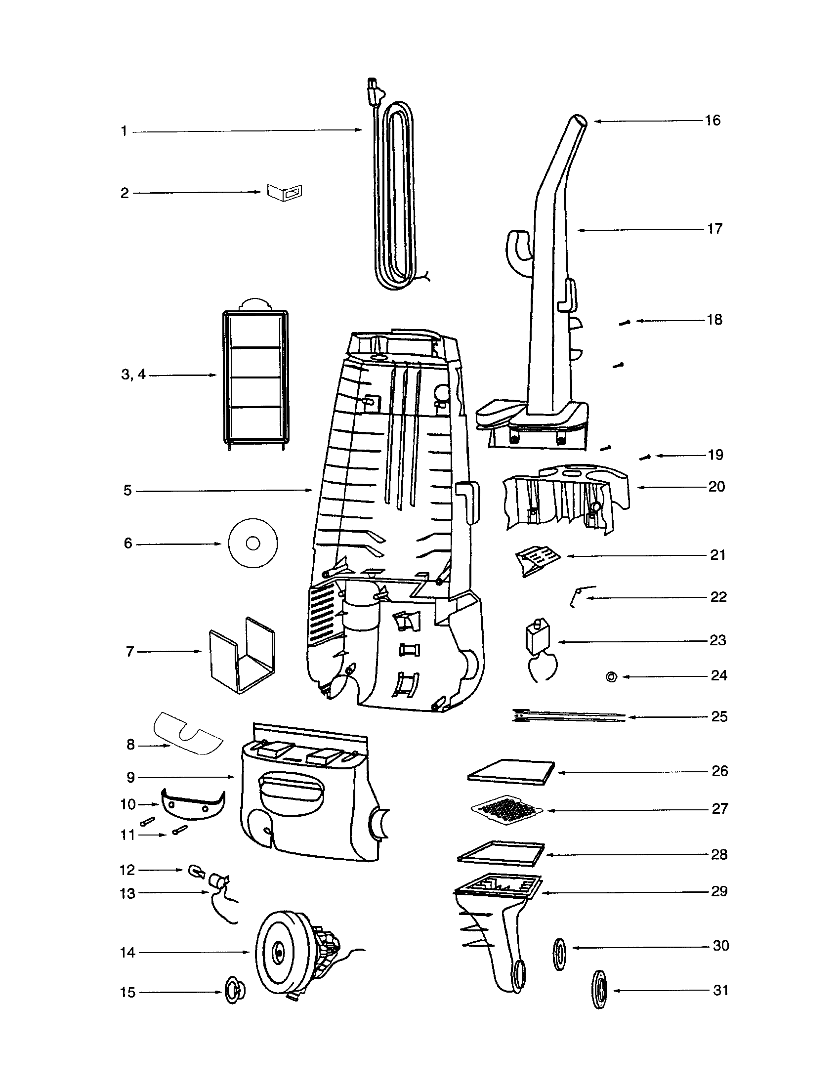 Motor/rear housing