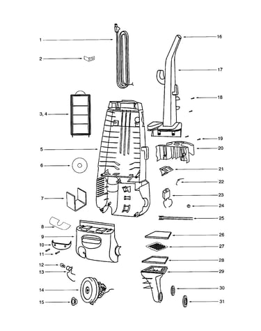 Motor/rear housing