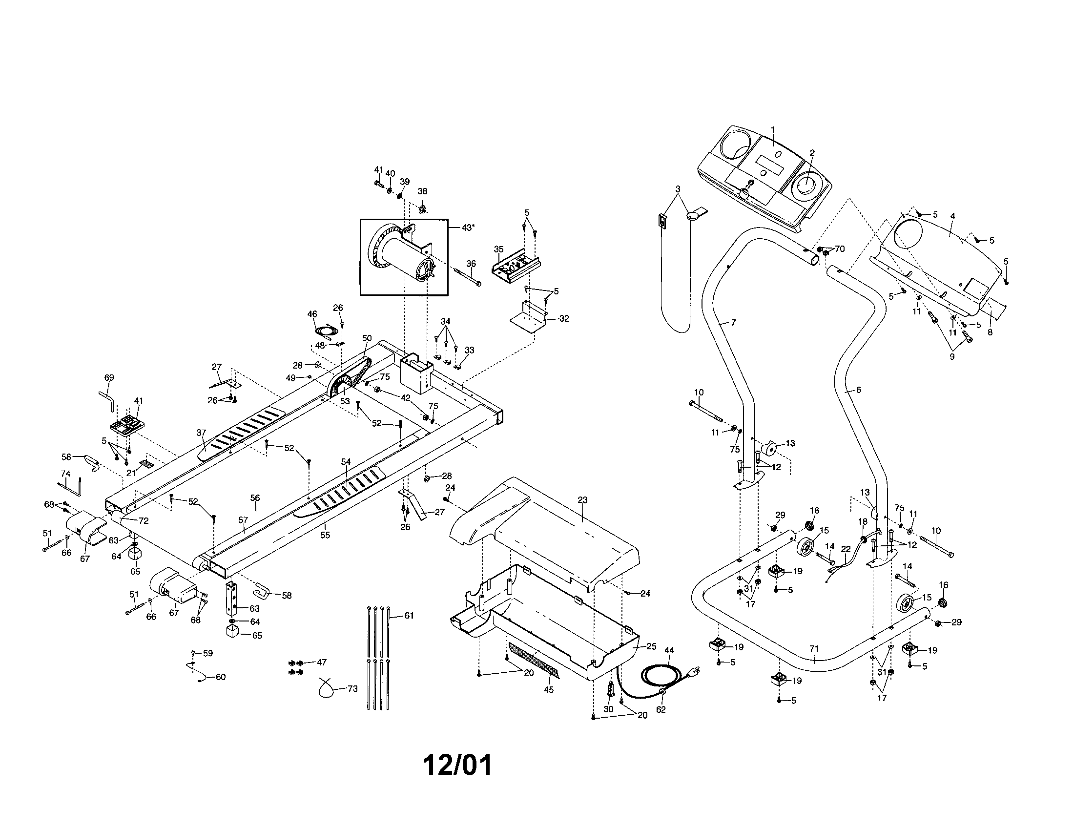 Console/frame/belt assemblies