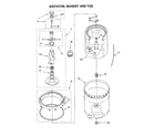 Kenmore 11023732200 agitator, basket and tub diagram